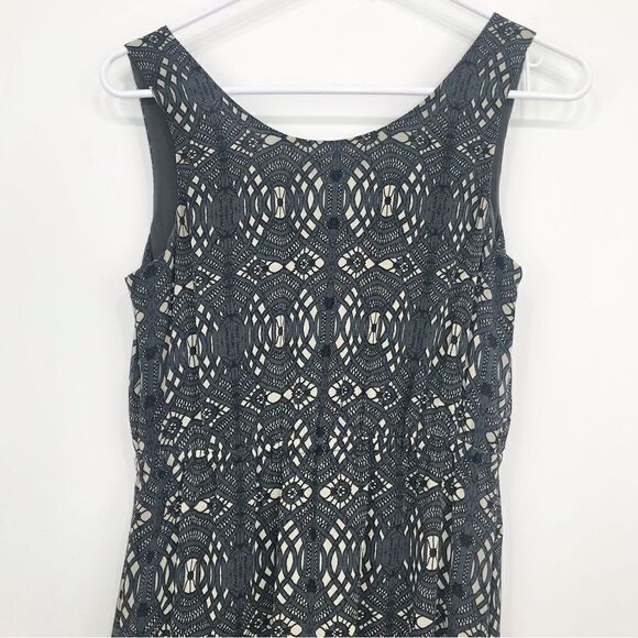 Madewell Blue Gray Geometric Lace Pattern Sleeveless Maxi Dress - Picture 8 of 14